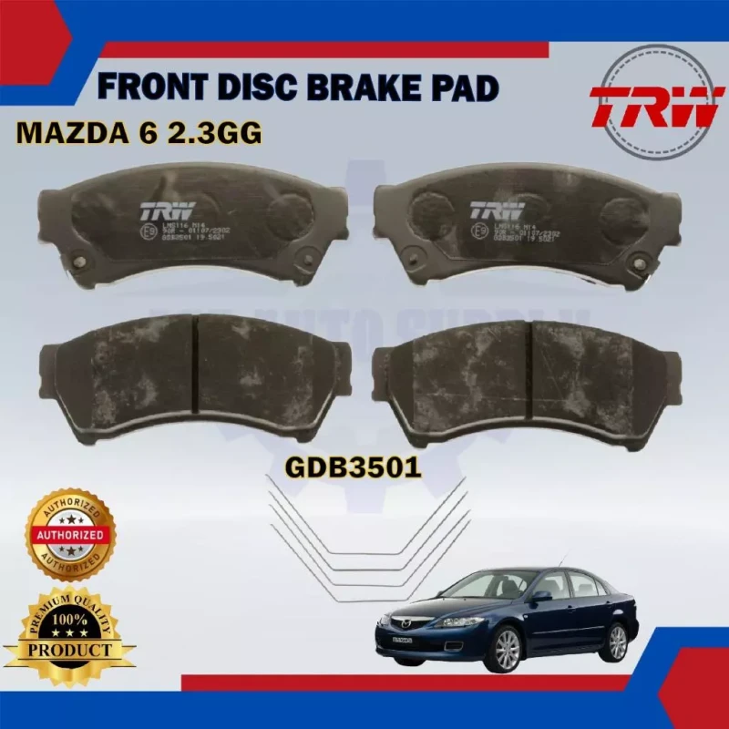 Mazda 6 GH-Front Disc Brake Pad-TRW-GDB3501