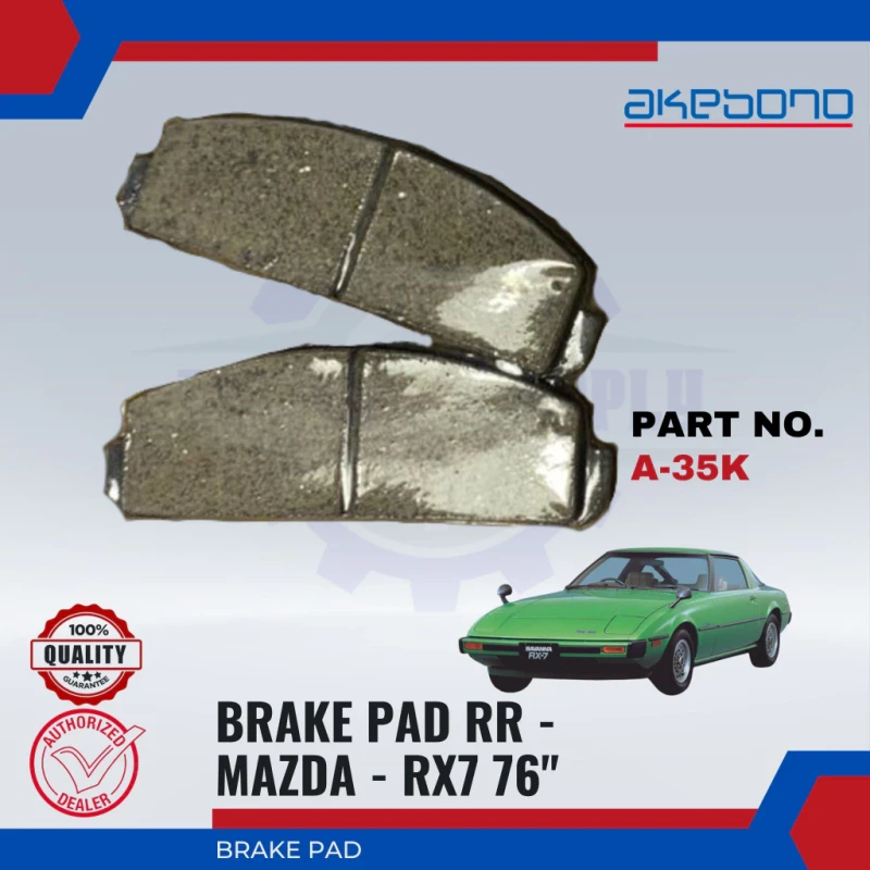 Mazda RX7-Rear Disc Brake Pad Set-AKEBONO-A-35K