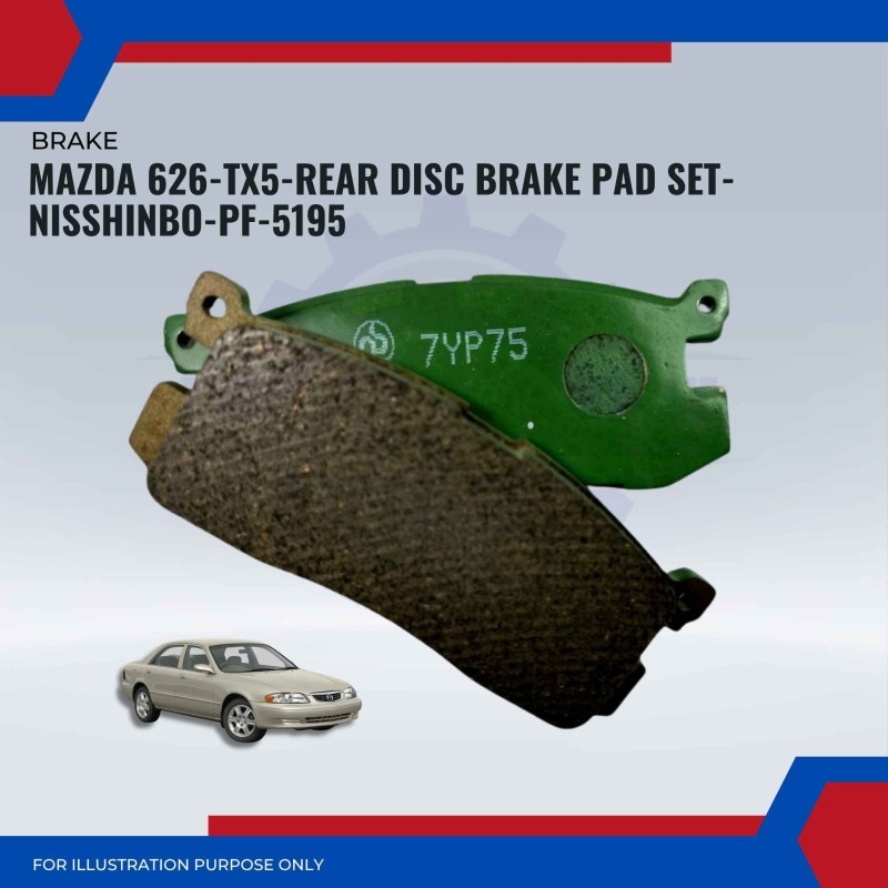 Mazda 626-TX5-Rear Disc Brake Pad Set-NISSHINBO-PF-5195