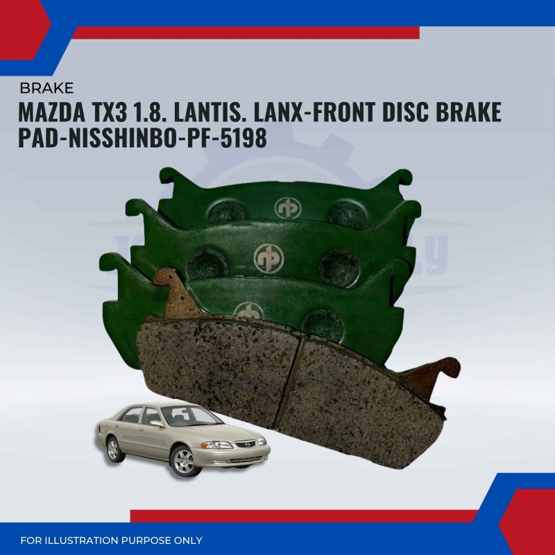 Mazda TX3 1.8. Lantis. Lanx-Front Disc Brake Pad-NISSHINBO-PF-5198