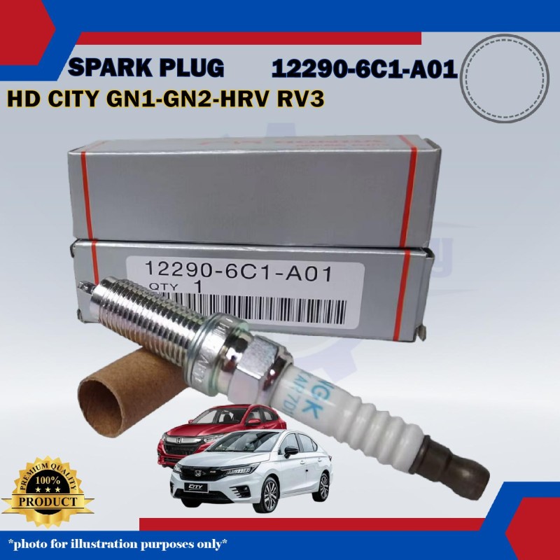 Honda Double Iridium Spark Plug-Honda City GN1-HRV RV5-City T00-12290-6C1-A01-DILZKAR7D11S