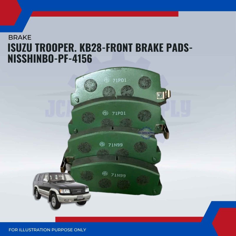 Isuzu Trooper. KB28-Front Disc Brake Pads-NISSHINBO-PF-4156