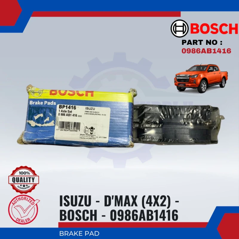 Isuzu D-max-Front Disc Brake Pad- BOSCH-0986AB1416