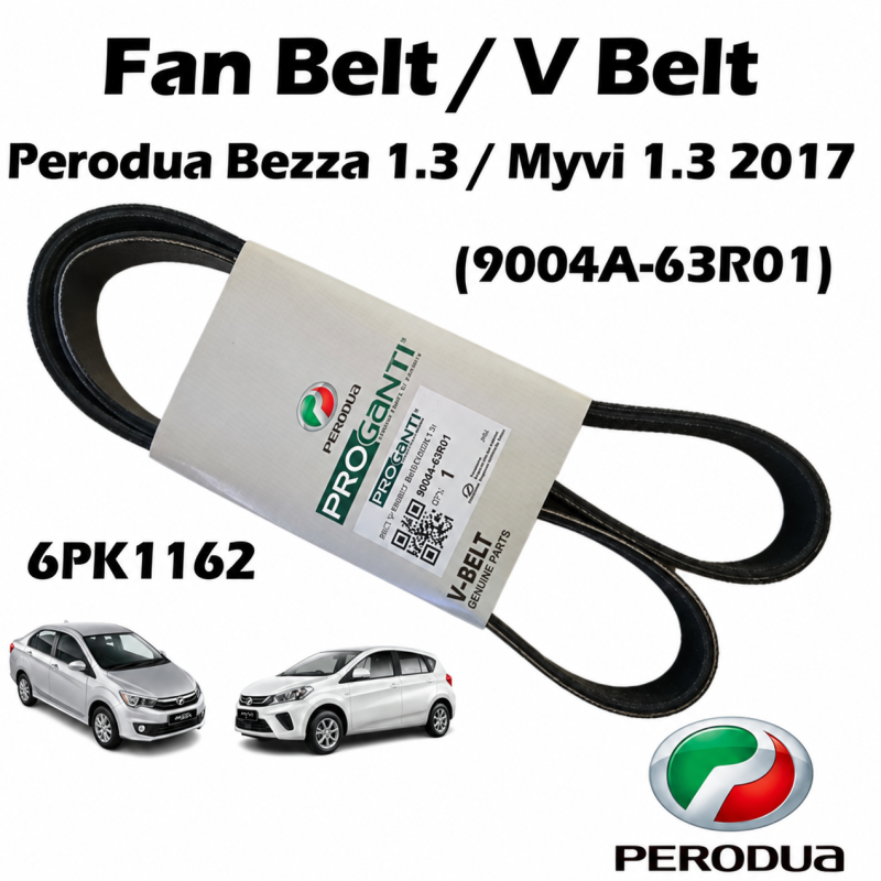Original Perodua Bezza 1.3 / Myvi 1.3 D20N 2017 6PK1162 Fan Belt V Belt (9004A‑63R01)