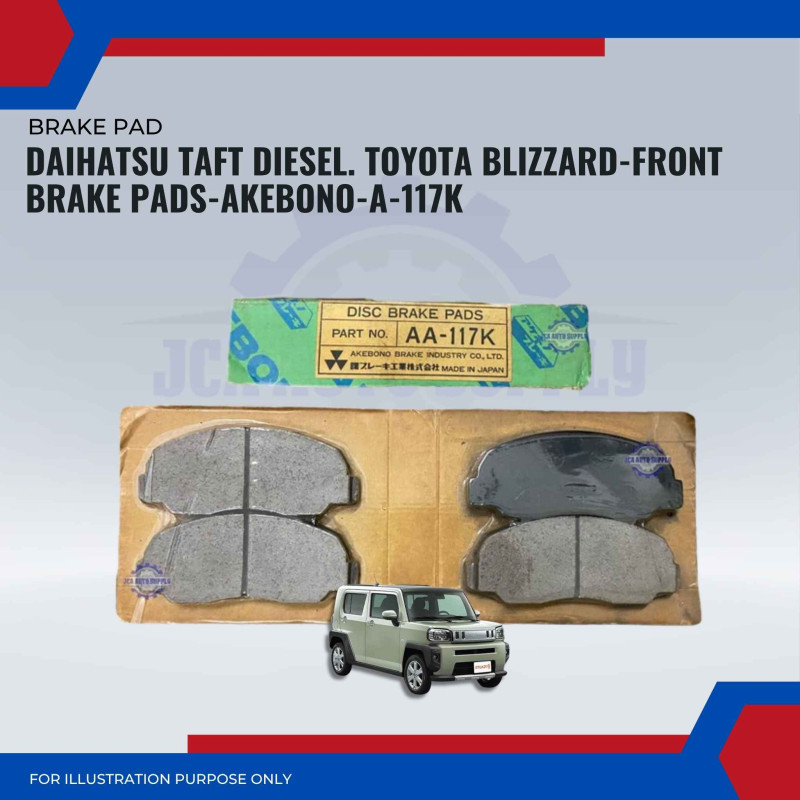 Daihatsu Taft Diesel. Toyota Blizzard-Front Disc Brake Pads-AKEBONO-A-117K