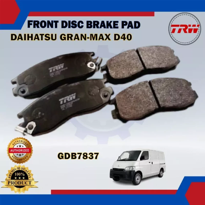 Daihatsu Gran Max-Perodua Aruz 1.5cc-Toyota Rush F800-Front Disc Brake Pad-TRW-GDB7837AT
