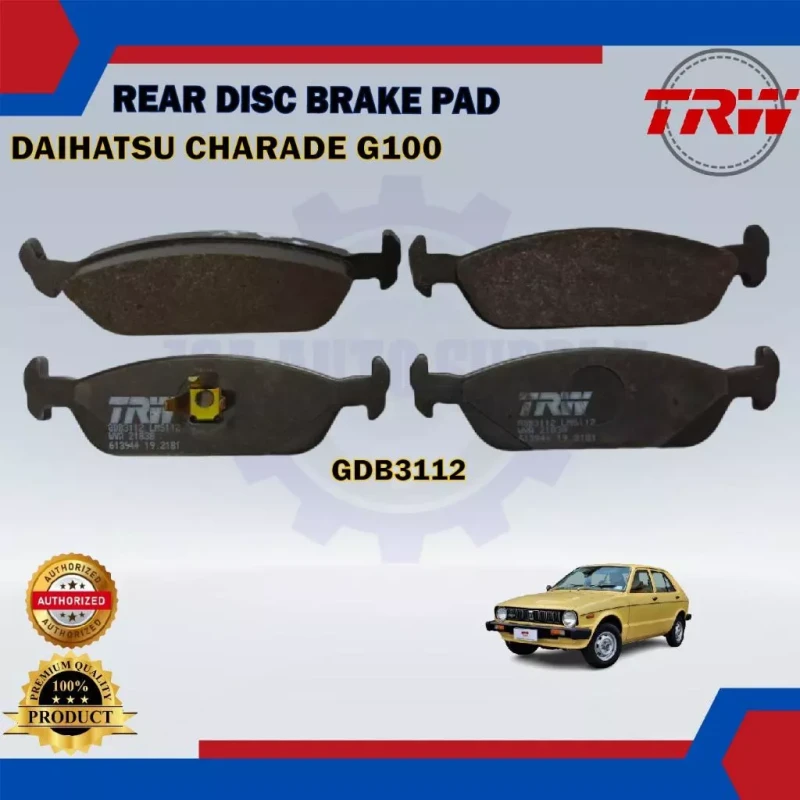 Daihatsu Charade G100-Rear Disc Brake Pad-TRW-GDB3112