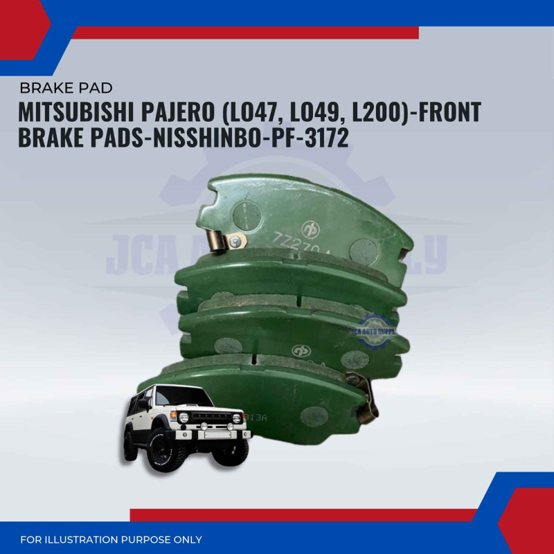 Mitsubishi Pajero (LO47, LO49, L200)-Front Brake Pads-NISSHINBO-PF-3172