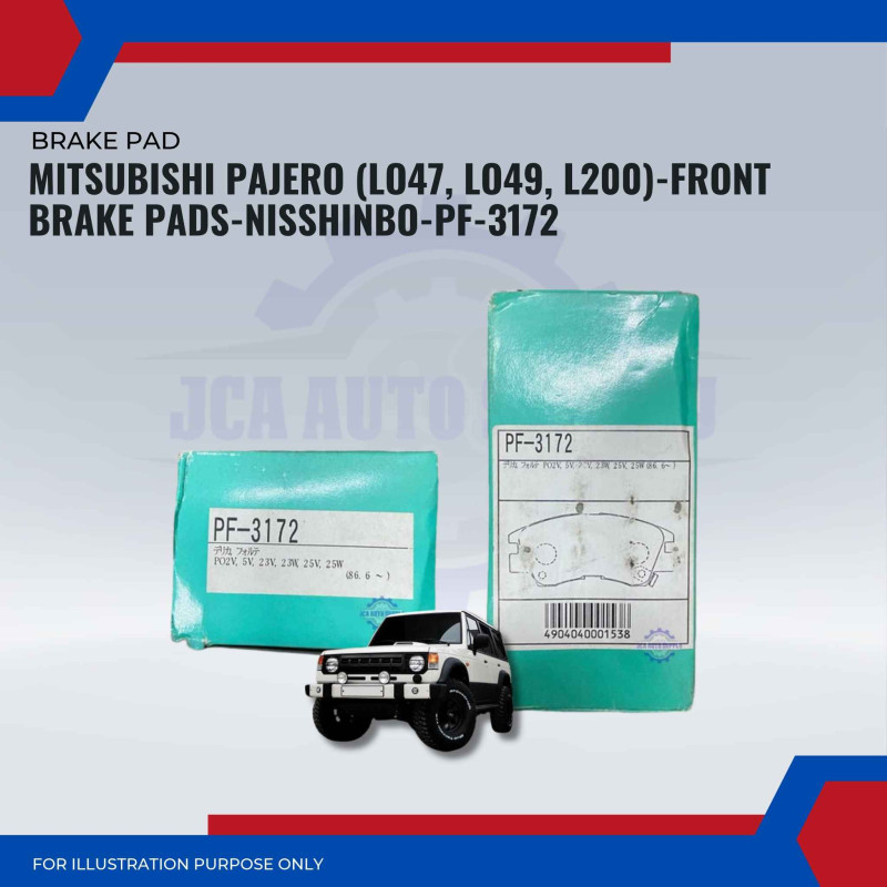 Mitsubishi Pajero (LO47, LO49, L200)-Front Brake Pads-NISSHINBO-PF-3172