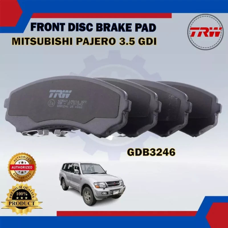 Mitsubishi Grandis 2.4cc NA4W-Pajero 3.5cc-Shogun-Front Disc Brake Pad-TRW-GDB3246