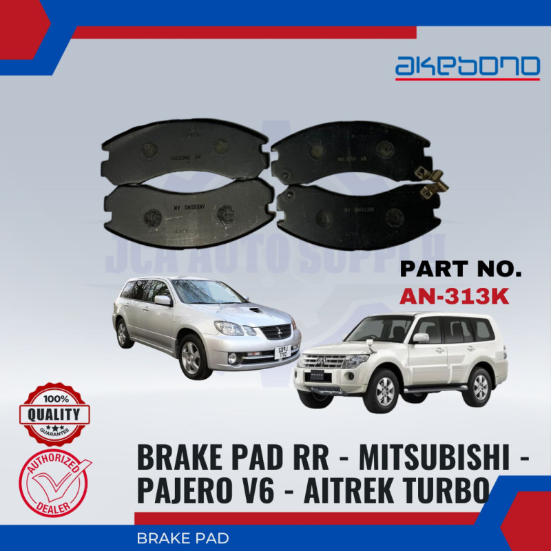 Mitsubishi Pajero V6. Airtrek Turbo N13-Front Disc Brake Pad-AKEBONO-AN-313WK