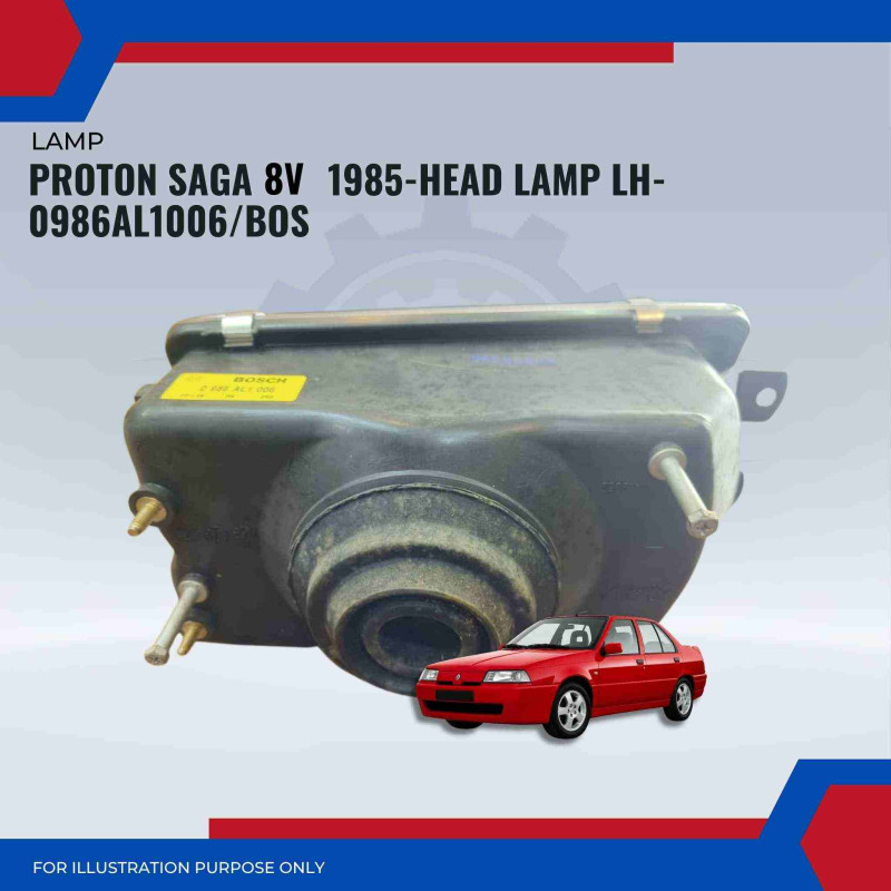 Head Lamp LH-Proton Saga 8V 1985-0986AL1006