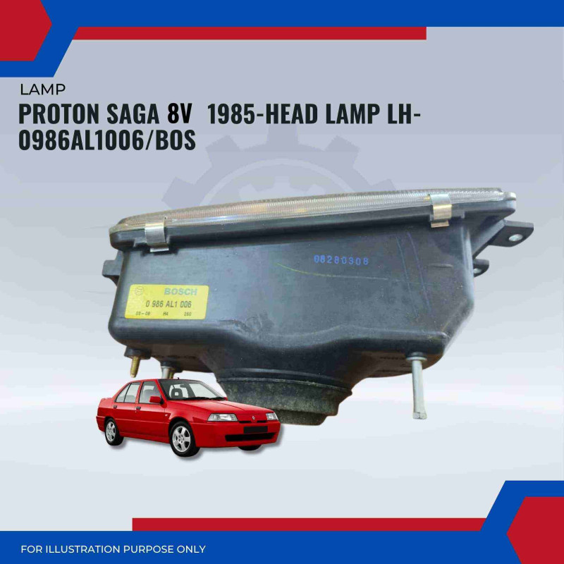 Head Lamp LH-Proton Saga 8V 1985-0986AL1006