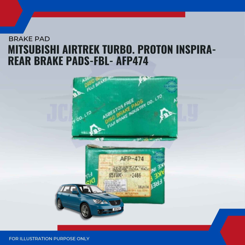 Mitsubishi Airtrek Turbo. Proton Inspira-Rear Brake Pads-FBL- AFP474