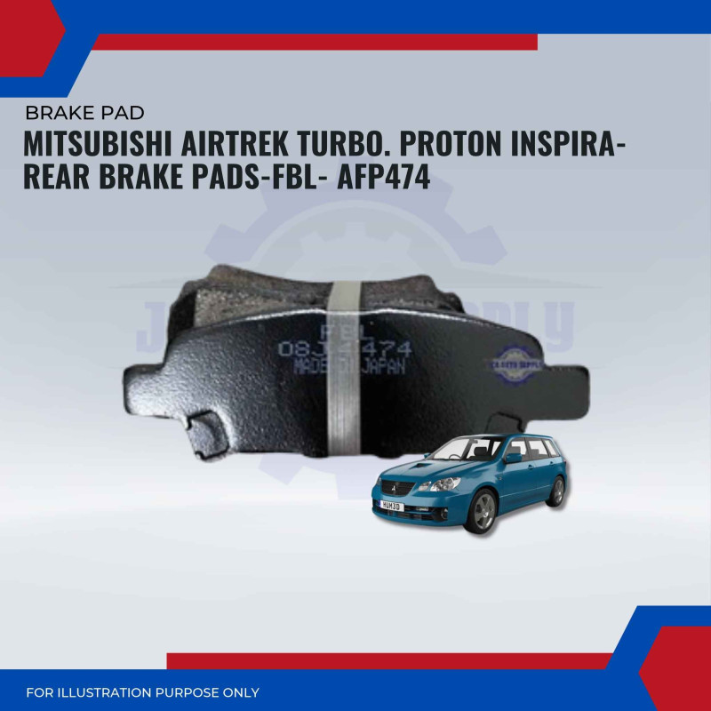 Mitsubishi Airtrek Turbo. Proton Inspira-Rear Brake Pads-FBL- AFP474
