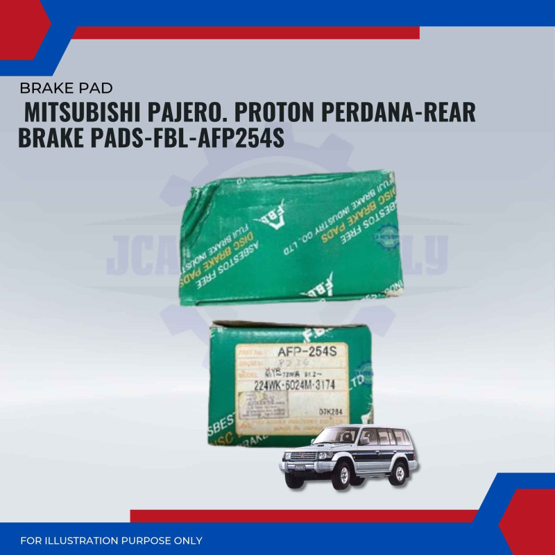 Mitsubishi Pajero. Proton Perdana-Rear Brake Pads-FBL-AFP254S