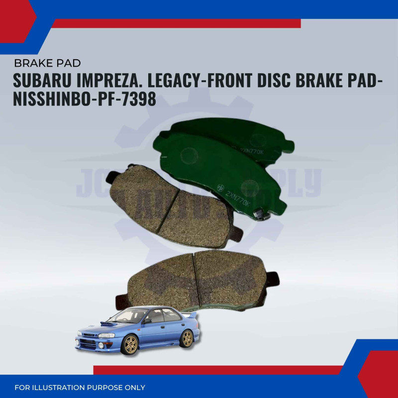 Subaru Impreza. Legacy-Front Disc Brake Pad-NISSHINBO-PF-7398
