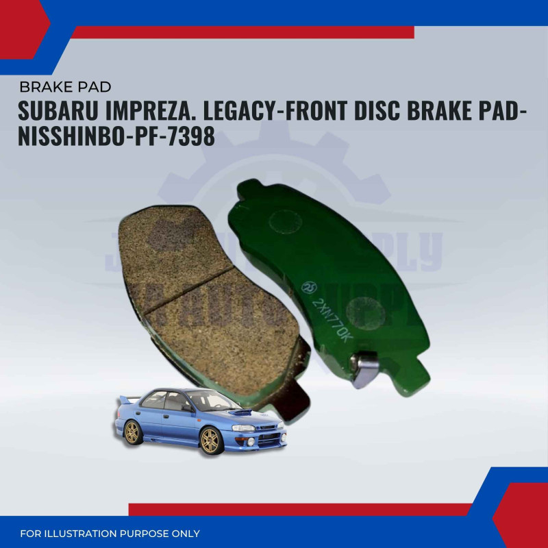 Subaru Impreza. Legacy-Front Disc Brake Pad-NISSHINBO-PF-7398