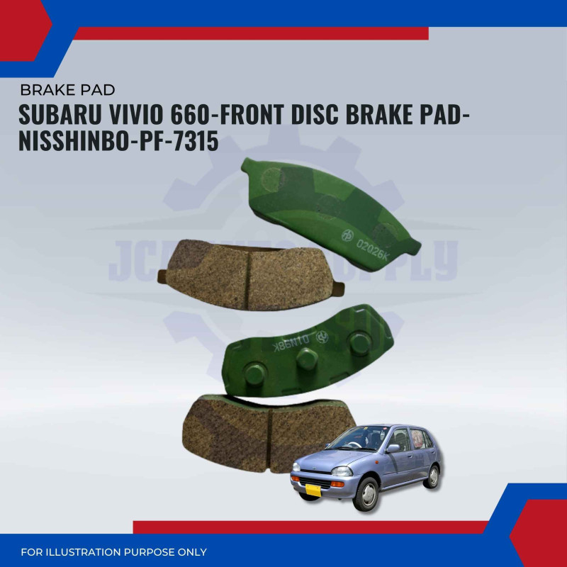 Subaru Vivio 660-Front Disc Brake Pad-NISSHINBO-PF-7315