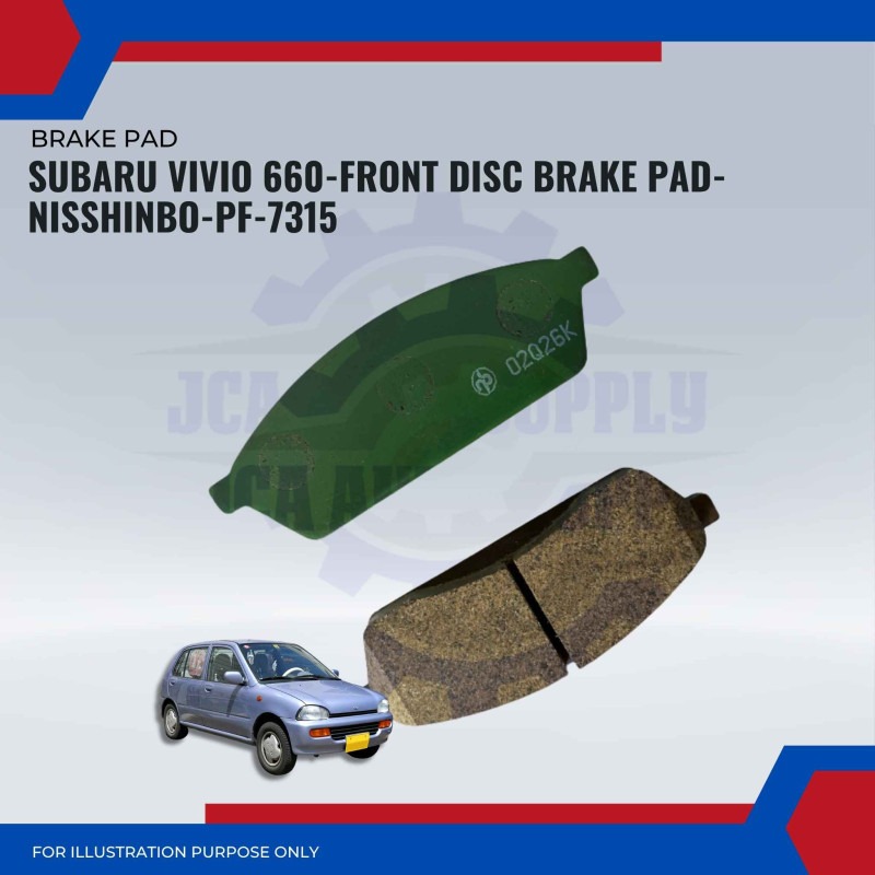 Subaru Vivio 660-Front Disc Brake Pad-NISSHINBO-PF-7315