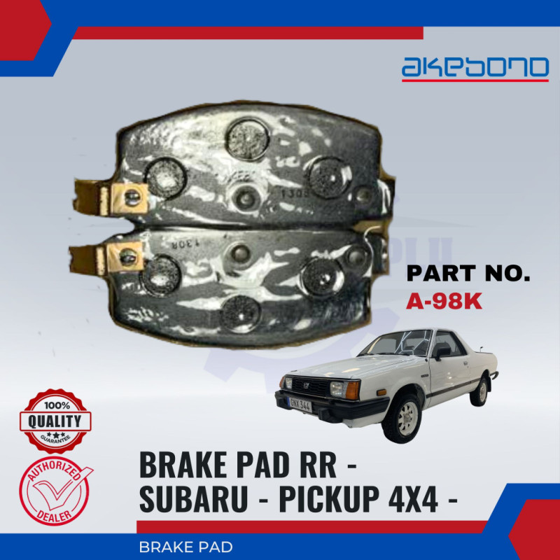 Subaru Pickup 4x4-Front Disc Brake Pad-AKEBONO-A-98K