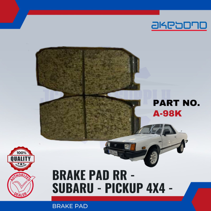 Subaru Pickup 4x4-Front Disc Brake Pad-AKEBONO-A-98K
