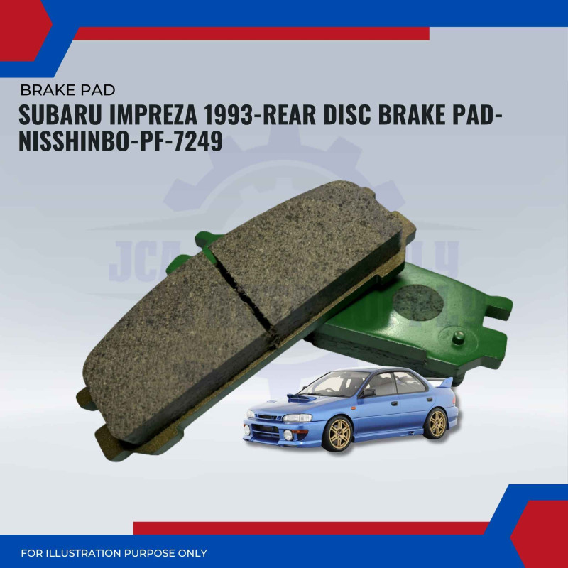 Subaru Impreza 1993-Rear Disc Brake Pad-NISSHINBO-PF-7249