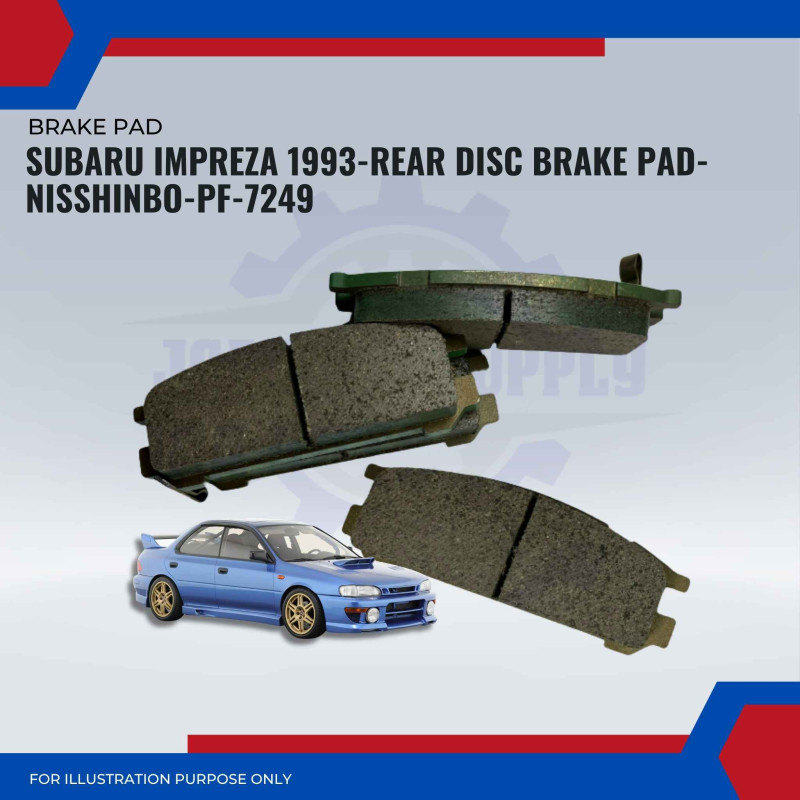 Subaru Impreza 1993-Rear Disc Brake Pad-NISSHINBO-PF-7249