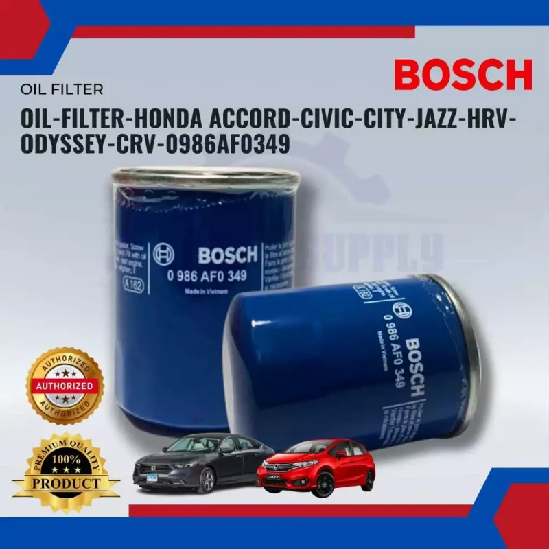 Oil Filter Honda Accord. Civic. City. Jazz. HRV. Odyssey. CRV–BOSCH-0986AF0349