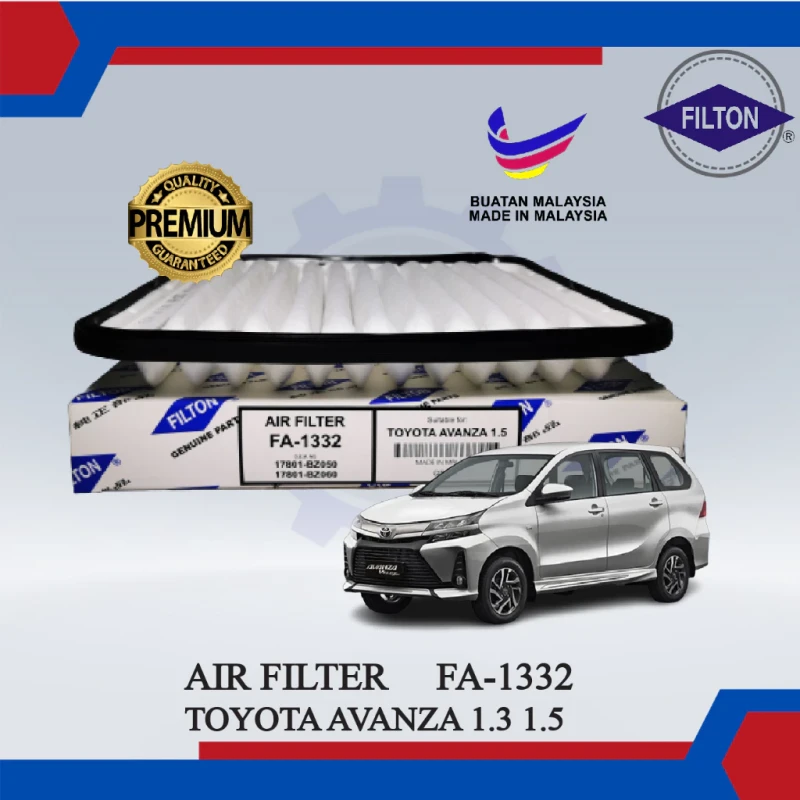 Air Filter-Toyota Avanza 1.3-1.5-Rush-FILTON-FA-1332-17801-BZ050-17801-BZ060