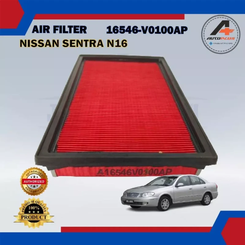 Air Filter-Nissan Sentra N16 B13 B14-X-Trail T30-Serena C23 C24 C26-Teana 2.5 J31 J32-Murano Z50 Z51-Tan Chong/Autoplus-16546-V0100AP