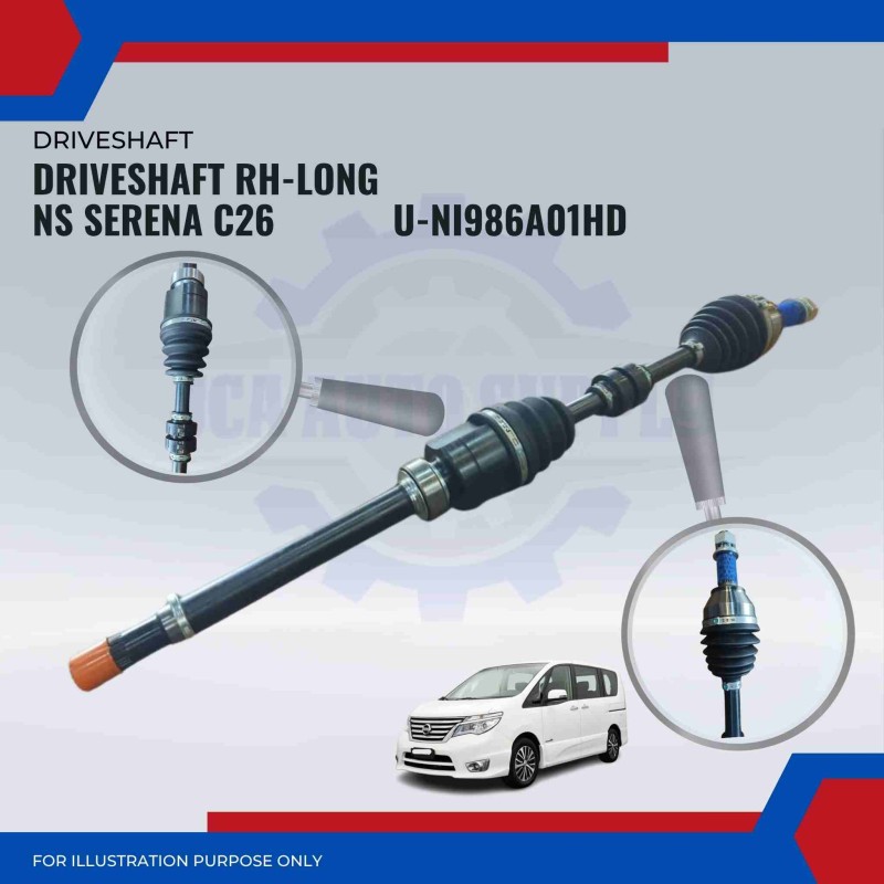 Driveshaft RH Long-Nissan Serena C26-Anshin-U-NI986A01HD