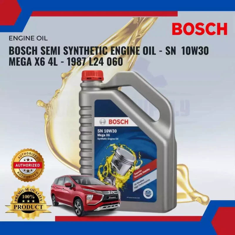 Bosch Semi Synthetic Engine Oil-Sn 10w30 Mega X6 4l-1987 L24 060