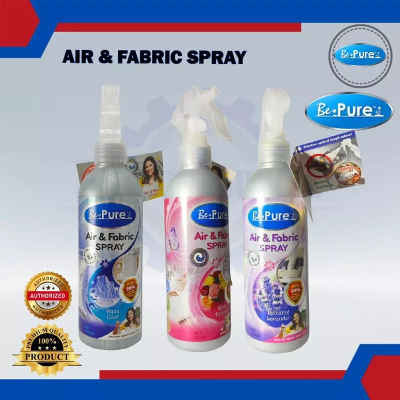 Be Pure Air & Fabric Spray (250ml)-Rose Forever, Relaxing Lavender, Aqua Cool
