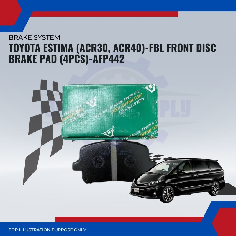 Toyota Estima (ACR30, ACR40)-FBL Front Disc Brake Pad (4pcs)-AFP442