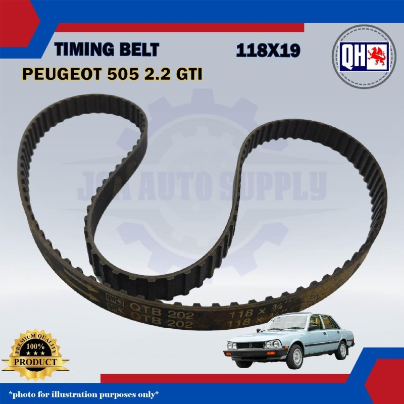 Timing Belt-Peugeot 505 2.2cc GTI-QHUK-QTB202 (118X19)