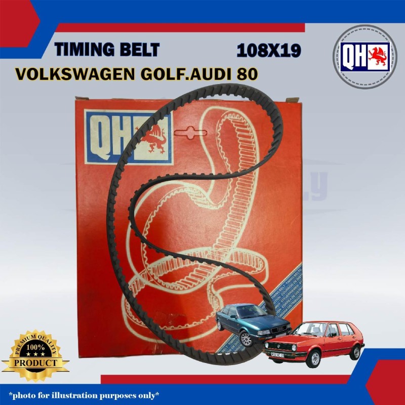 Timing Belt-Audi 80-Volkswagen Golf 1.1cc 1.3cc-QHUK-QTB101 (108X19)