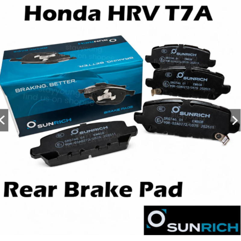 SUNRICH Honda HRV T7A Rear Brake Pad Brek Belakang SR0746.01