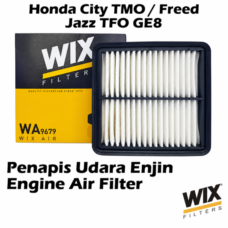 WIX BY MANN And HUMMEL Engine Air Filter WA9679 For Honda City TMO, Jazz TFO GE8, Freed 2009-2013