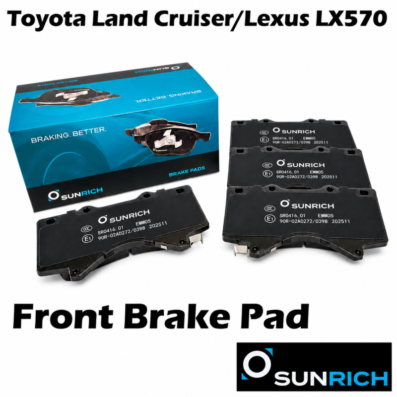 SUNRICH Toyota Land Cruiser URJ202, Lexus LX570 2008-2011 Front Brake Pad Brek Depan Hadapan SR0416.01