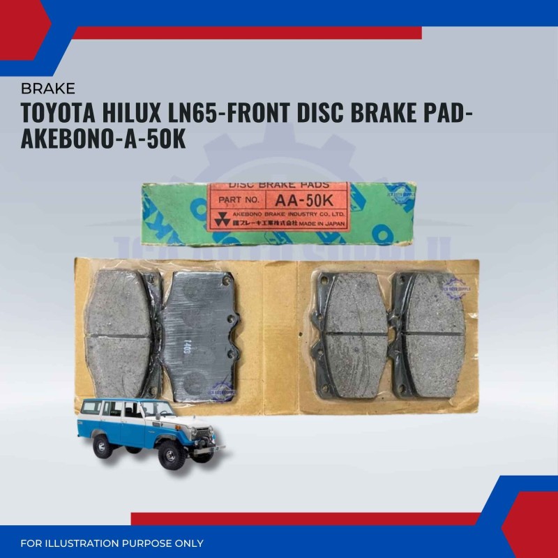Toyota Hilux LN65-Front Disc Brake Pad-AKEBONO-A-50K