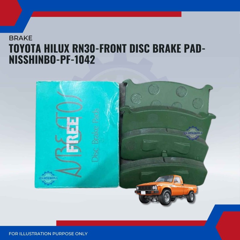 Toyota Hilux RN30-Front Disc Brake Pad-NISSHINBO-PF-1042