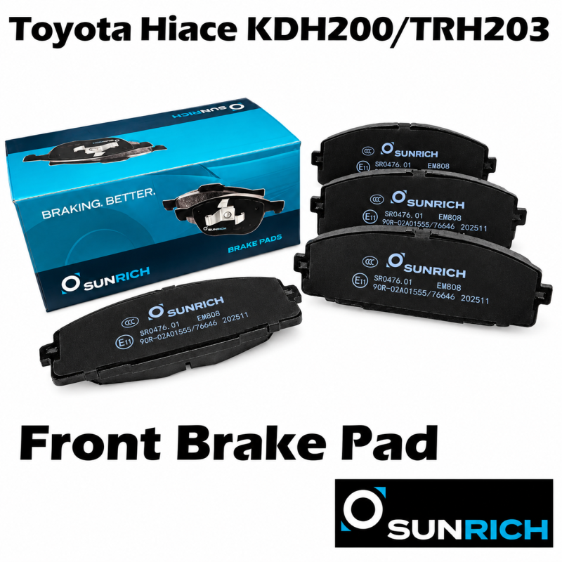SUNRICH Toyota Hiace KDH200/TRH203 Front Brake Pad Brek Depan Hadapan SR0476.01