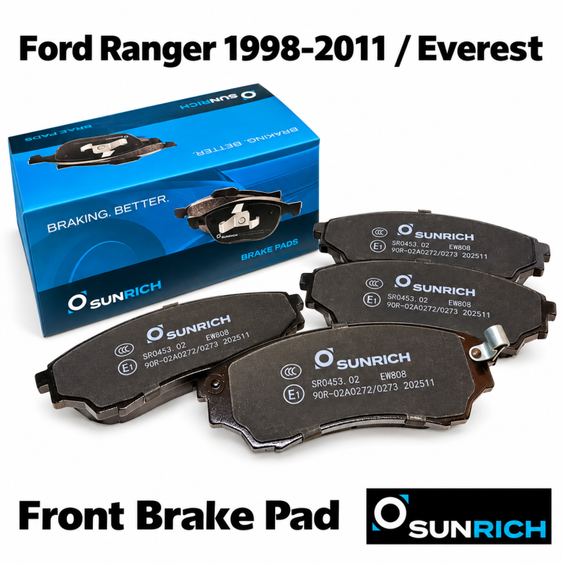 SUNRICH Ford Ranger 1998-2011 WL/WE, Everest Front Brake Pad Brek Depan Hadapan SR0453.02