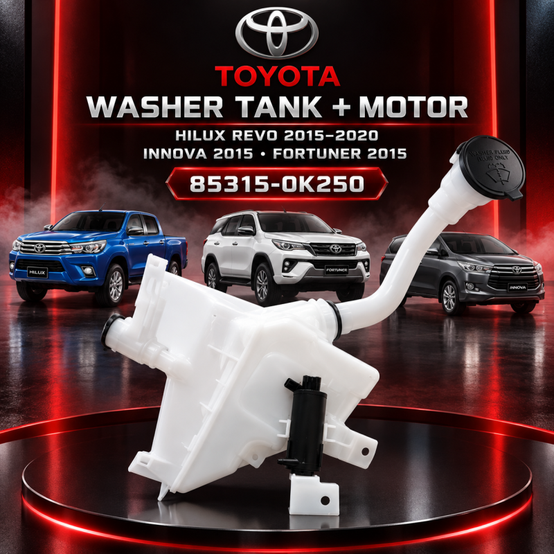 Toyota Hilux Revo Gun125 2015-2020 / Innova 2015 / Fortuner 2015 Washer Tank With Motor (85315-0K250)