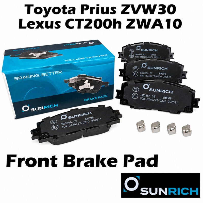 SUNRICH Toyota Prius ZVW30, Lexus CT200h ZWA10 Front Brake Pad Brek Depan Hadapan SR0366.02
