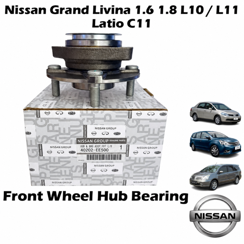 Original Nissan Grand Livina 1.6 1.8 L10 / L11 , Latio C11 Front Wheel Hub Bearing 40202-EE500