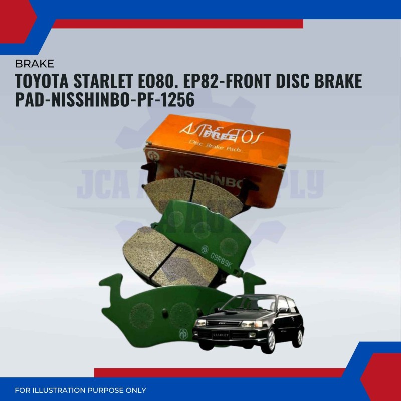 Toyota Starlet EP80. EP82-Front Disc Brake Pad-NISSHINBO-PF-1256