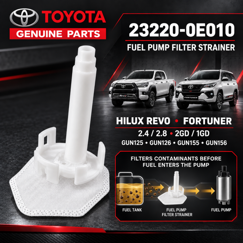 Toyota Hilux Revo Fortuner 2.4 2.8 2GD 1GD GUN125 GUN126 GUN155 GUN156 Fuel Pump Filter Strainers 23220-0E010