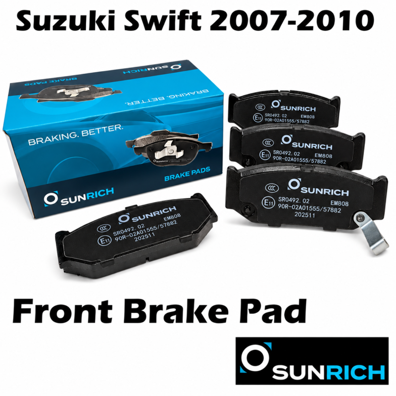 SUNRICH Suzuki Swift 2007-2010 RS413 RS415 RS416 1.3 1.5 Sport 1.6 AZH414 SX4 Front Brake Pad Brek Depan Hadapan SR0492
